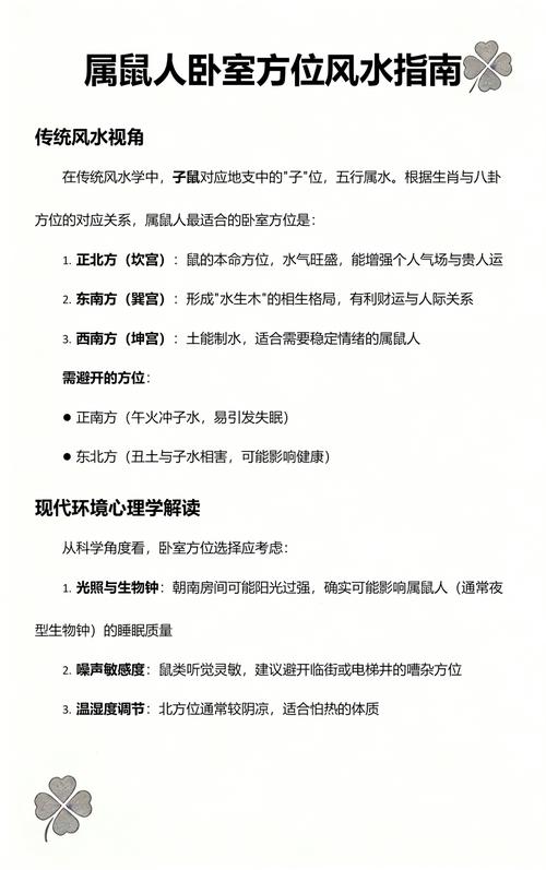属鼠人住房朝向是哪个方位呢？这是最适合他们的坐向吗？
