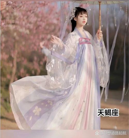 十二星座汉服中，摩羯座的神秘蓝色古风汉服款式叫什么名字？