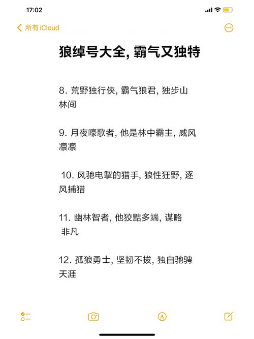狼的霸气代号叫什么能否透露一下它的名字？