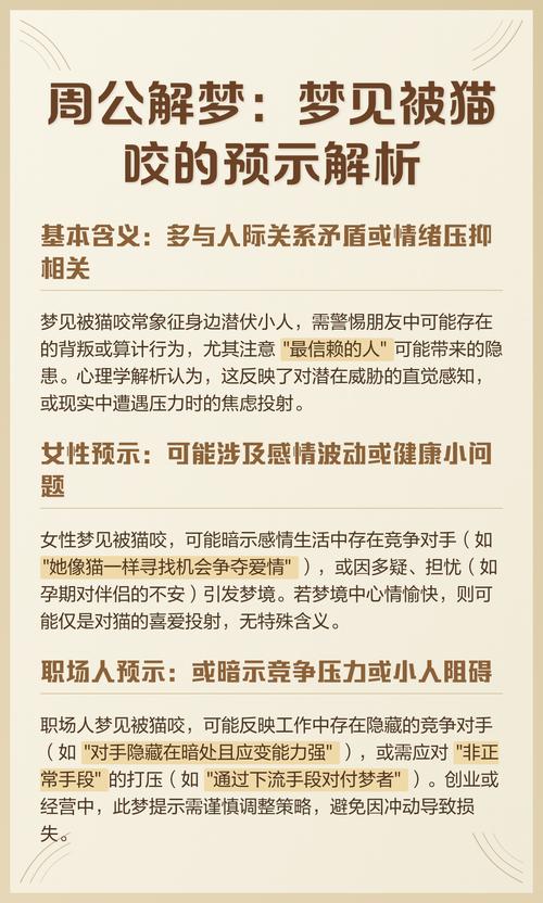 孕妇梦见被猫咬预示着什么含义？