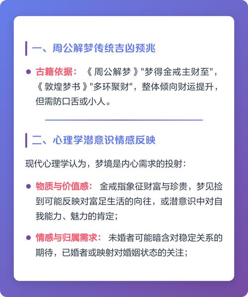 梦见捡到金戒指预示着什么吉凶？