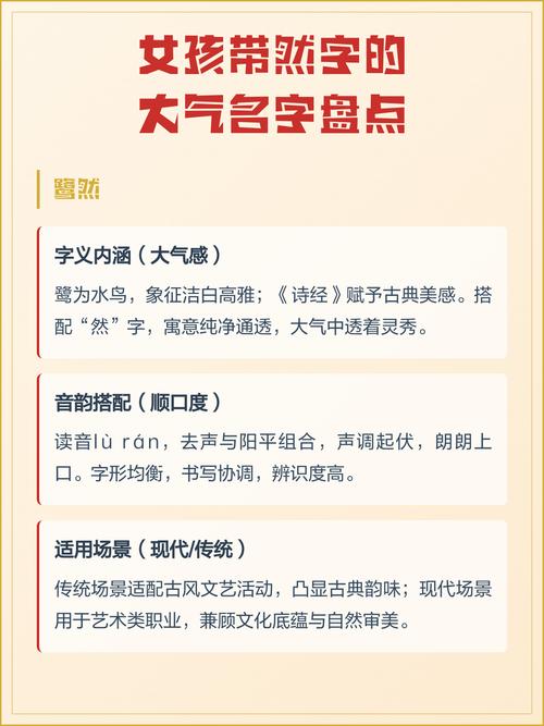 有哪些带然字的洋气好听寓意好的女孩名字推荐？