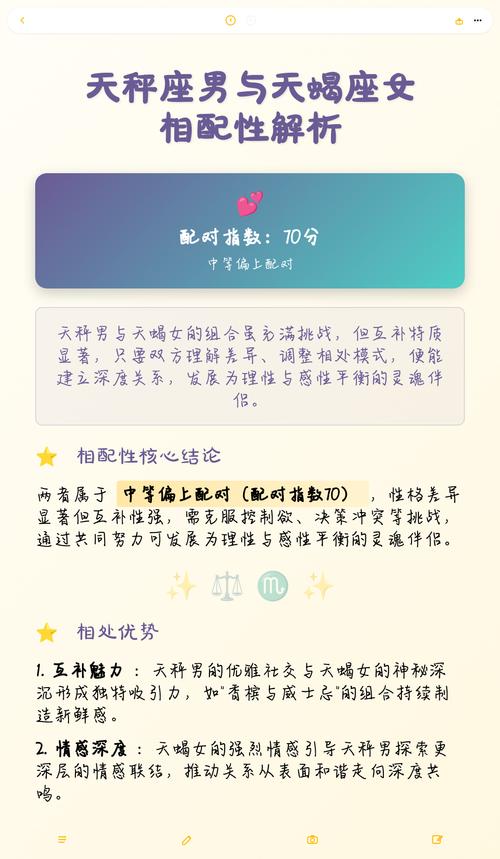 天蝎女与天秤男配吗？他们的性格和关系是否相配？