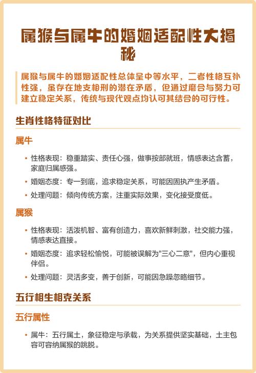 属牛和属猴的婚姻配对是否合适？