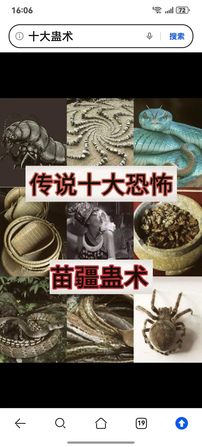 苗族蛊术究竟包含哪些具体的十六种技巧？
