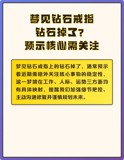 梦见戒指上的钻石脱落了这究竟预示着什么含义？