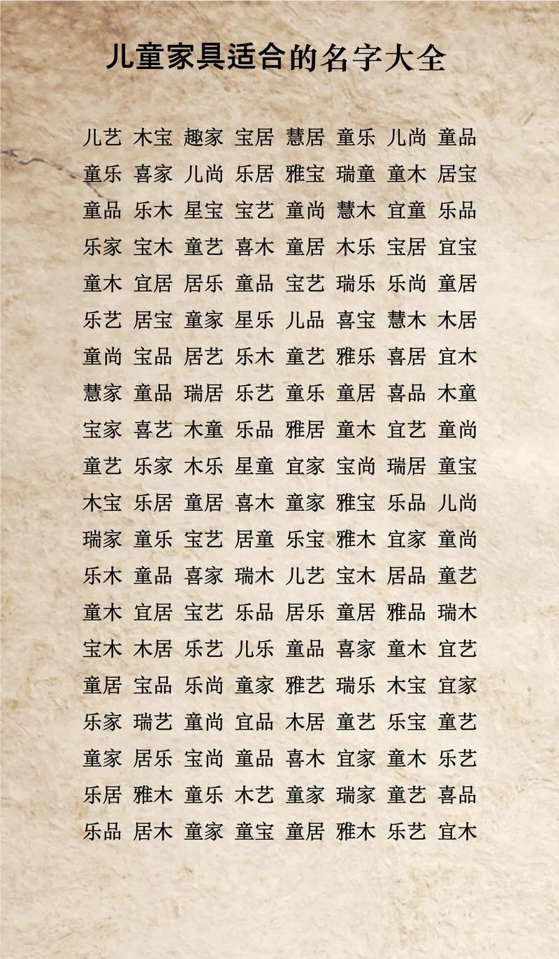 家具可以取哪些有趣或独特的名字？