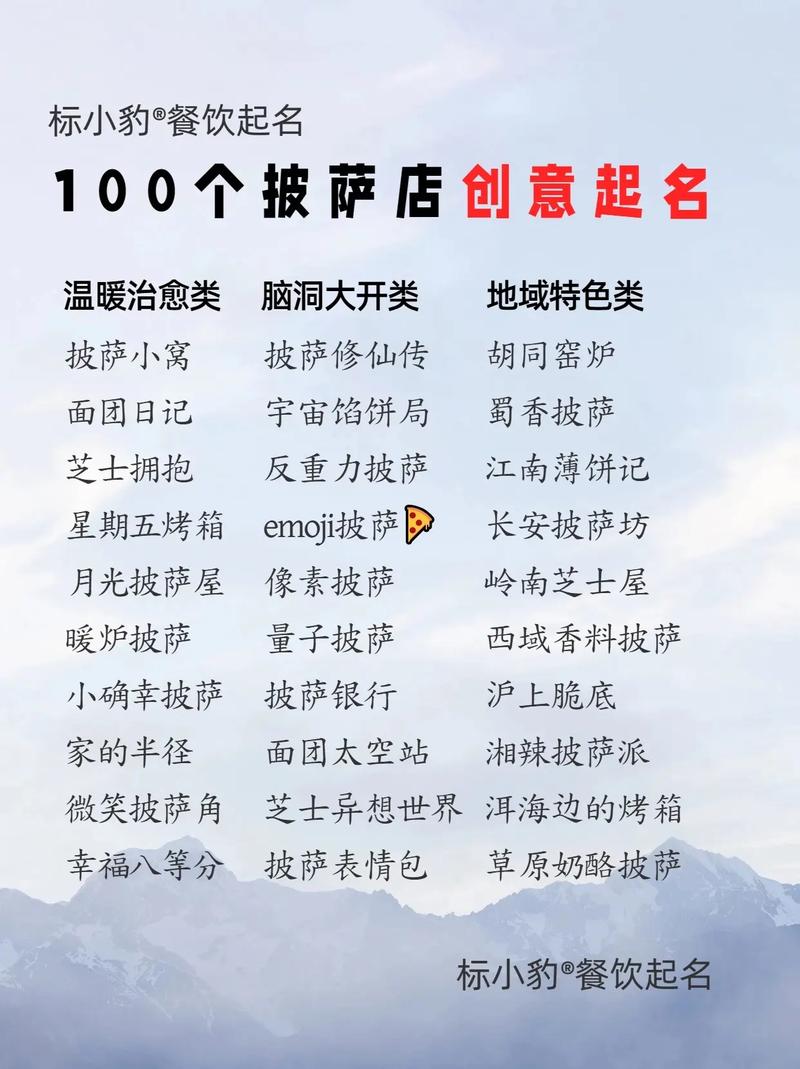 纯手工披萨店名起什么好，有没有好听的店名推荐？