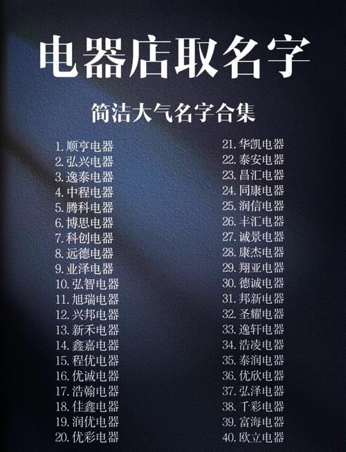 家电店铺起个什么名字既好听又吸引顾客呢？