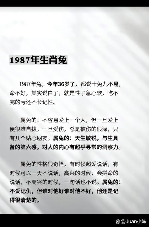 1987年出生的人属什么生肖？求解答这个长尾关键词。