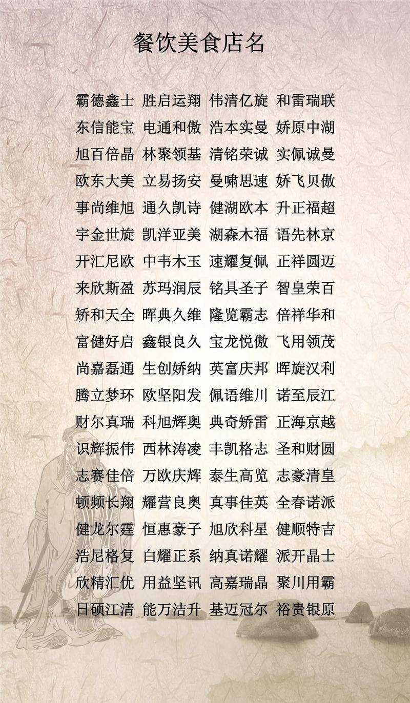 餐厅取名带什么字寓意好？有没有什么吉祥的字可以用来命名？