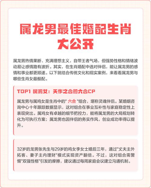 属龙男生和哪个属相最匹配？