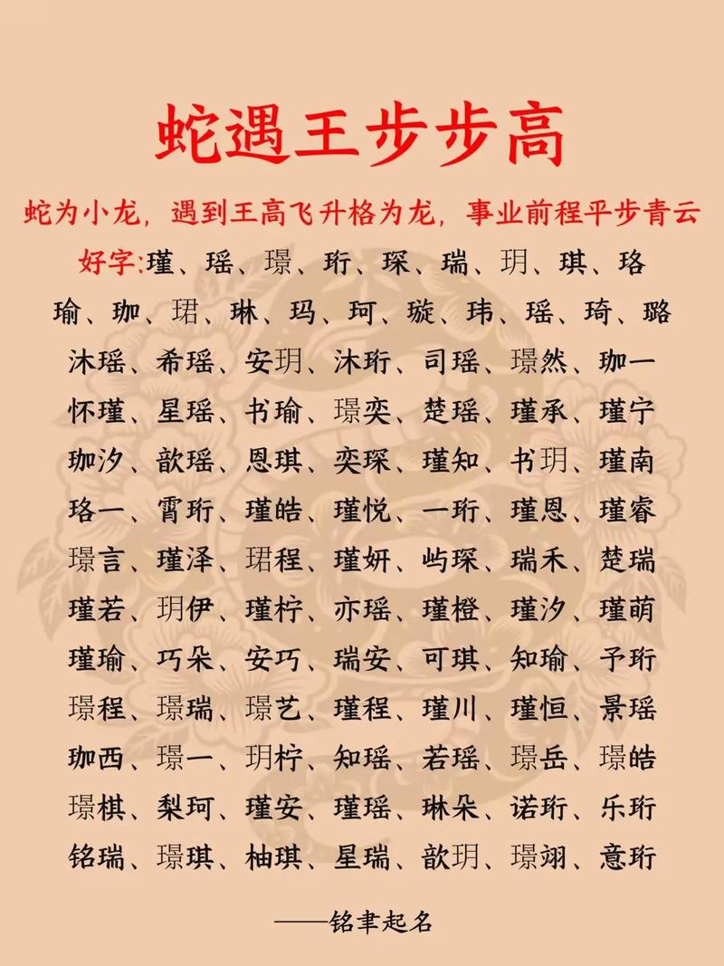 属蛇宝宝取名时有没有哪些字宜用哪些字忌用？