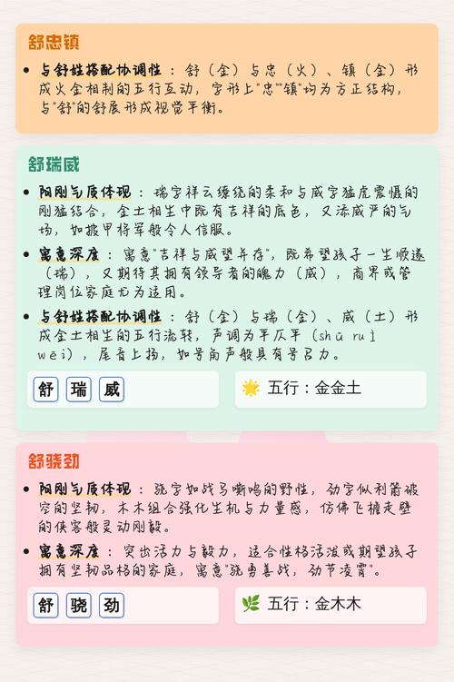 舒姓男宝宝名字有哪些既好听又有意义的选择？