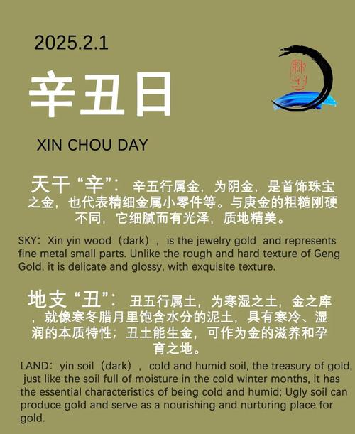 辛丑日对应的五行是什么？