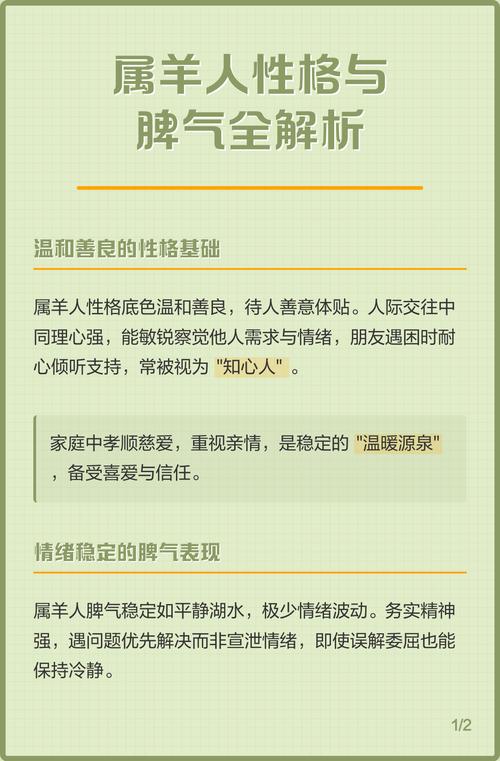 79年属羊人的性格和脾气是怎样的？