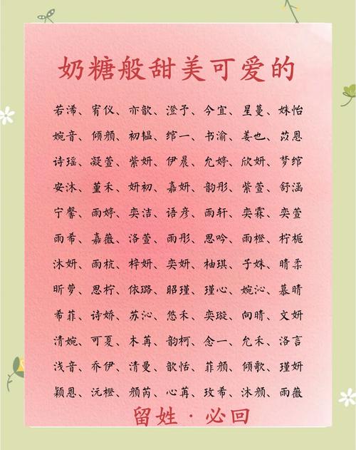 有哪些好听又可爱的女生真名推荐？
