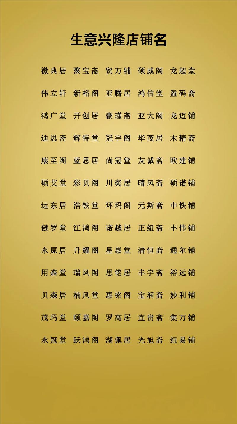 金命开店取什么名字旺？有没有什么吉祥的名字推荐？
