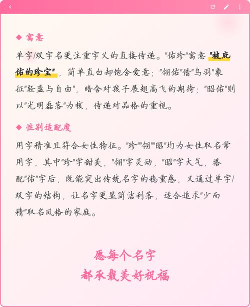 有哪些洋气好听且寓意好的带佑字女孩名字？