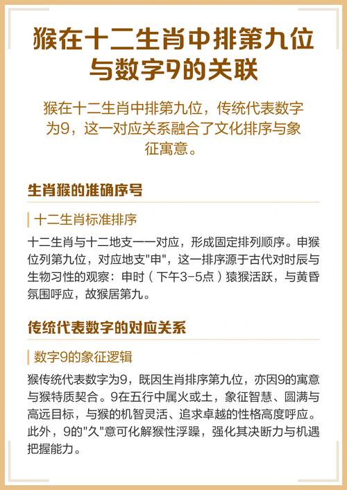 为什么在十二生肖中，猴排在第九位，而不是梗靠前？
