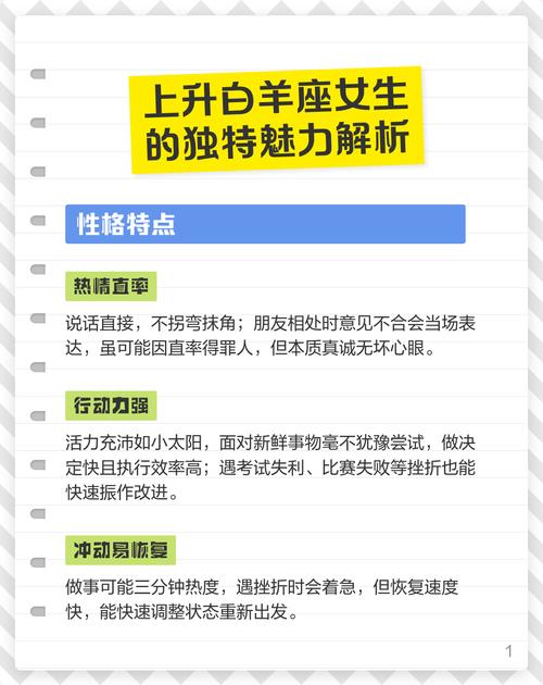 上升白羊女的外貌特征是怎样的？