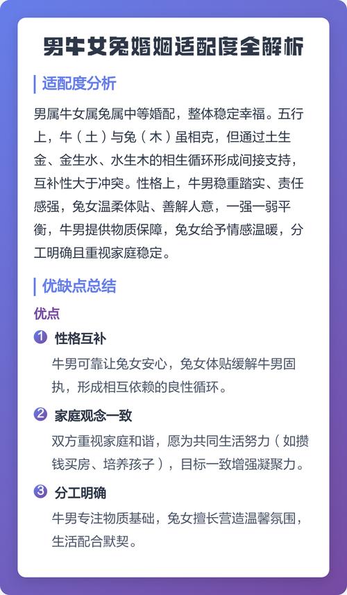 属兔男和属牛女结婚会怎样？他们的婚姻匹配度如何？