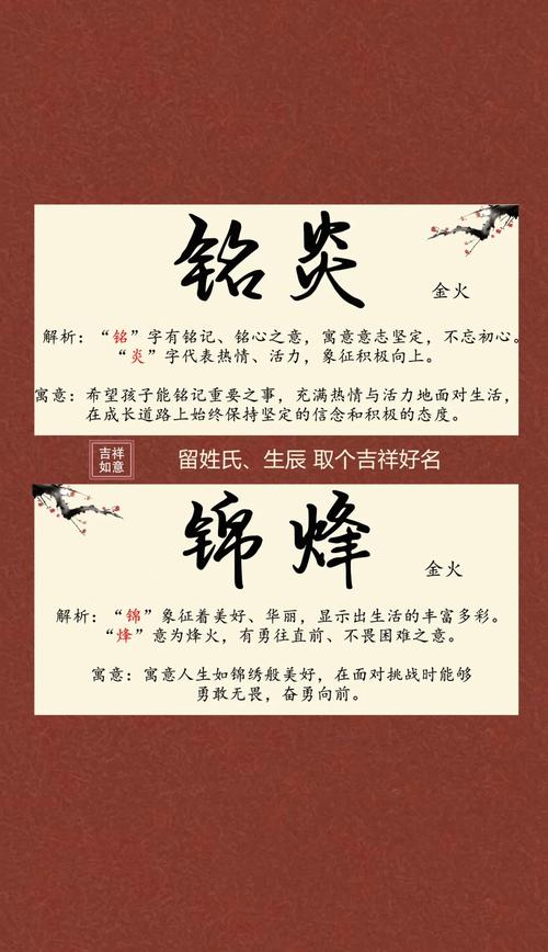 有没有什么名字是火和金组合的？