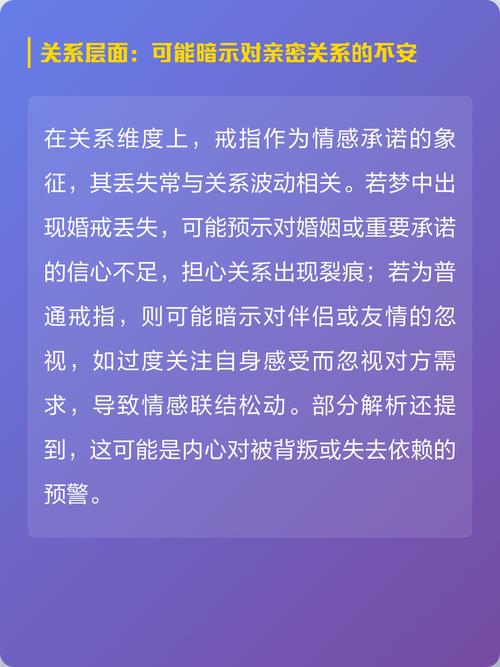 梦见戒指丢失又找回预示着什么含义？