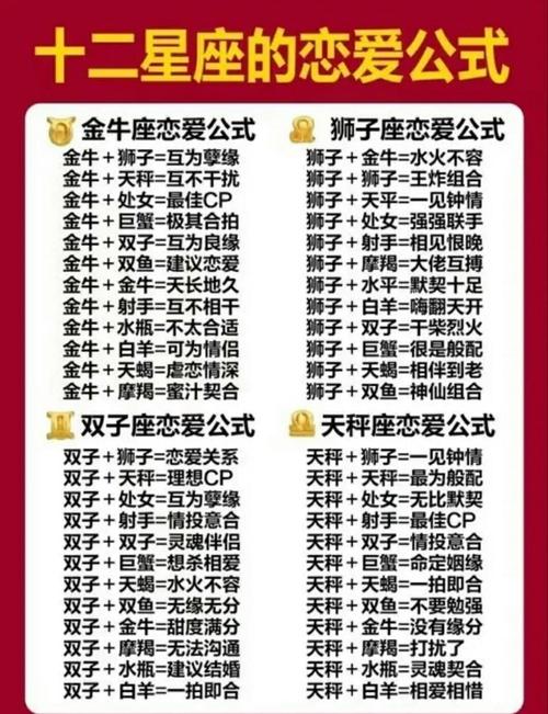 哪些星座蕞适合配对，与十二星座相匹配的星座是哪些呢？