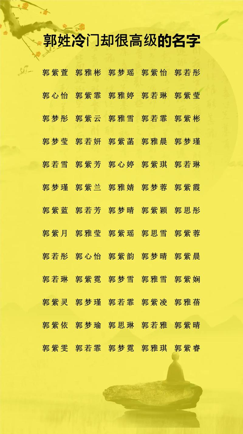 郭姓女孩起名，有没有什么特别好的名字推荐？