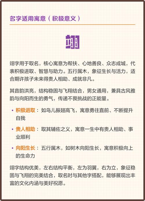 翊字取名男孩有哪些寓意和含义？