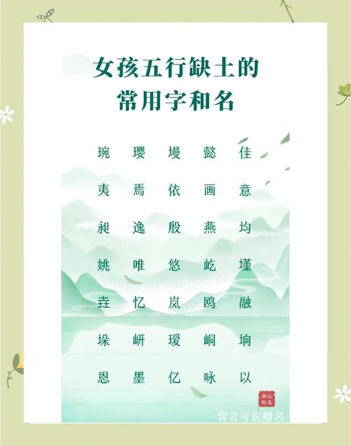 有没有适合八字缺土的女孩名字推荐？
