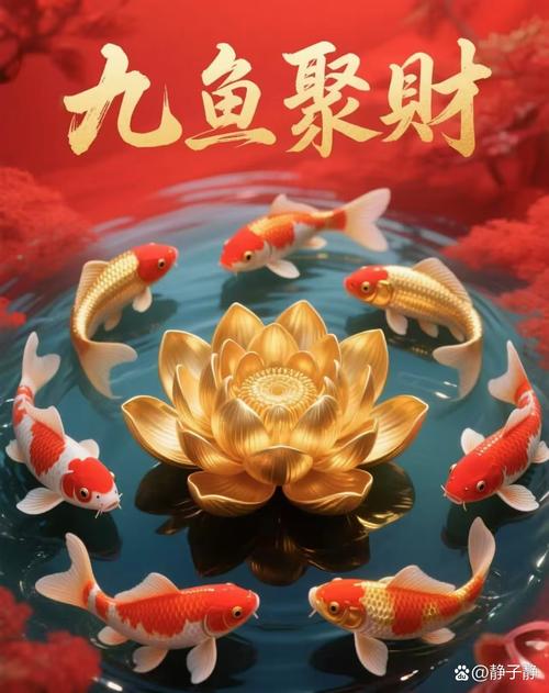 九条鱼寓意长久吉祥，这难道不是最美好的祝福吗？