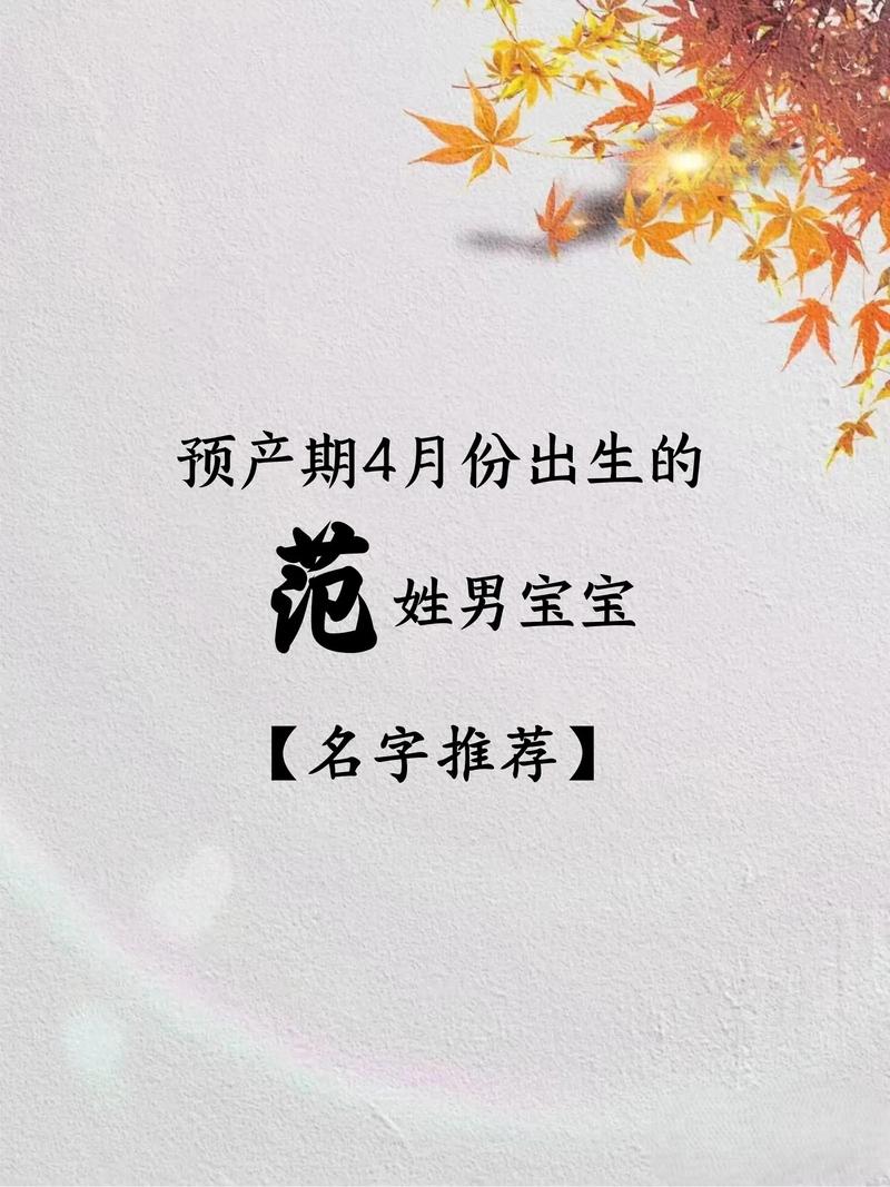 范姓男孩取个寓意好的名字，有没有什么好的建议？