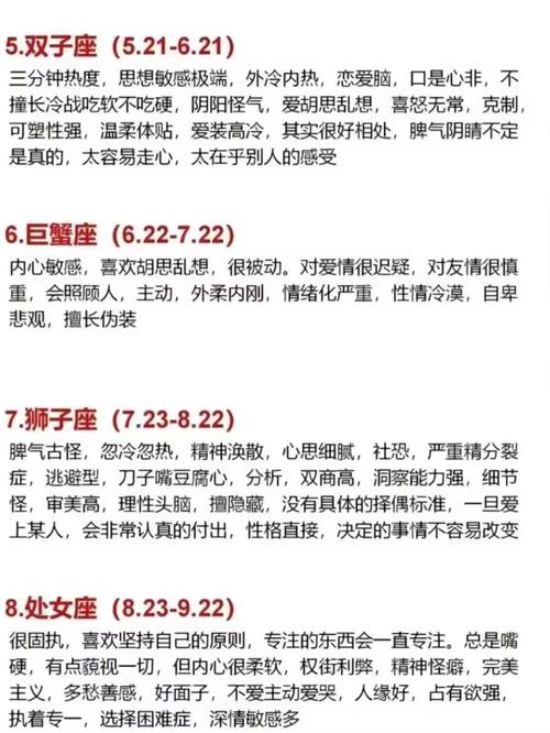 十二星座的详细信息者阝有哪些，可依详细介绍一下吗？