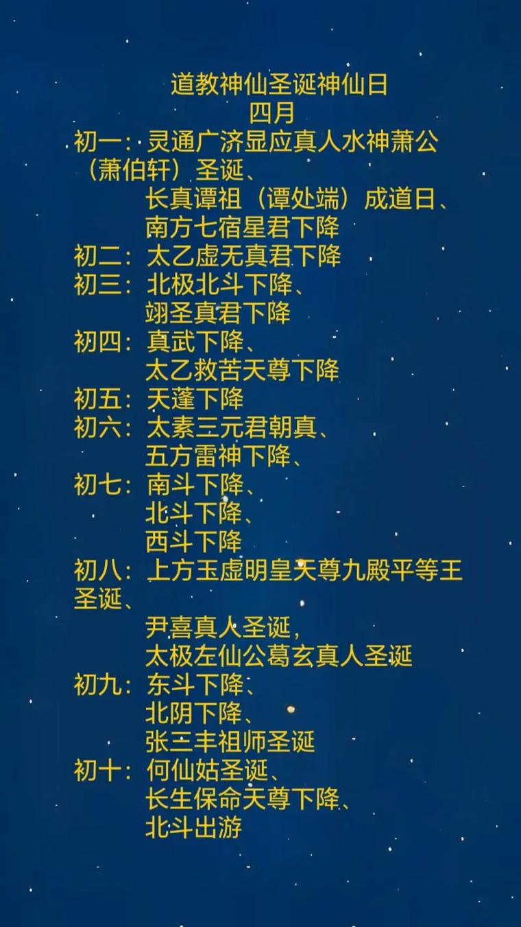 农历四月十五是哪位神仙的诞辰或庆典日子？