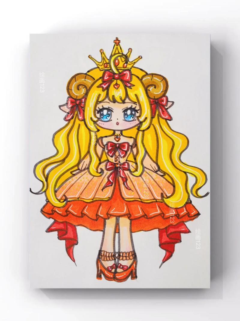 如何绘制卡通版白羊座少女形象，简笔画教程分享？