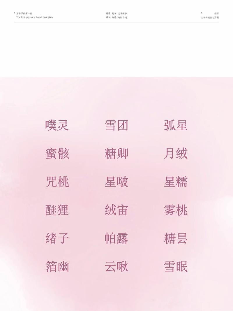 有没有好听的两个字女生可爱名字推荐？
