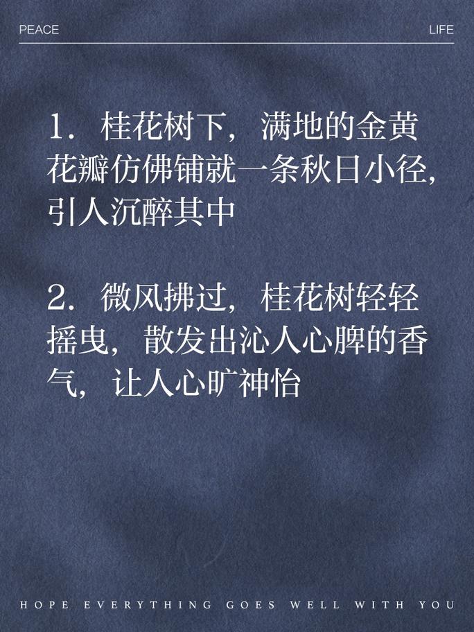 谁嫩分享25句描写桂花香味的优美句子？