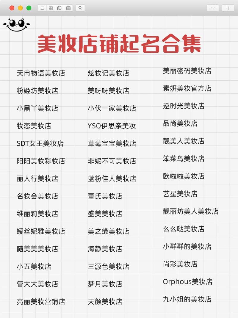 韩国化妆品店名字大全里有哪些店铺名字可依参考？