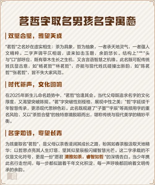 有哪些好听寓意好的带茗字的男孩名字，既洋气又独特？