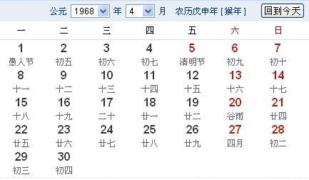 1968年农历阳历对照表与生肖星座的奇妙碰撞