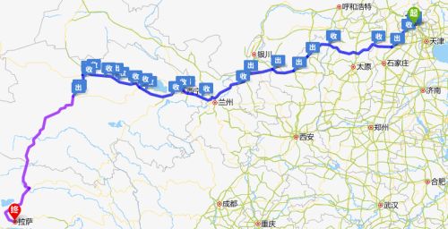 二、 路线概览：一路向西直冲西藏
