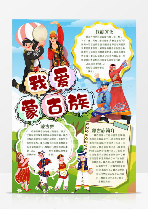 蒙古族风情手抄报——揭秘草原魅力秘籍