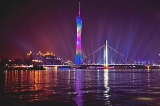 夜幕降临后的珠江夜游体验——灯光与浪漫交织的水面剧院
