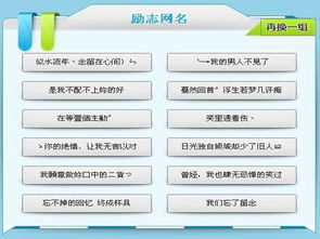 二、 最常见的励志网名分类（表格展示）