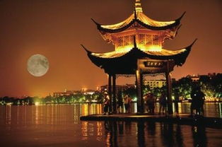 西湖公园： 夜色中的红楼梦