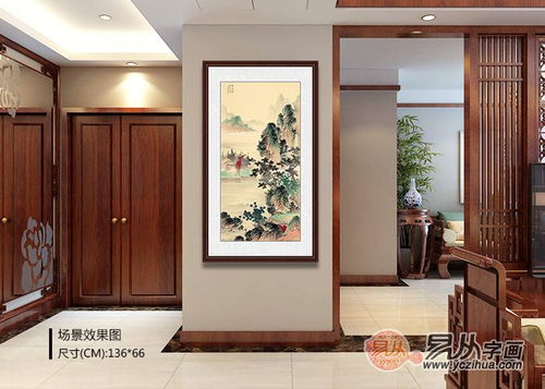 新中式玄关山水画,新中式玄关山水画