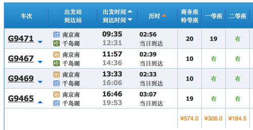 二、 票价查询表格（随手粘贴）