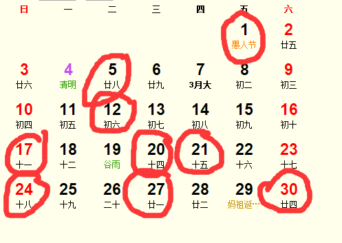 二、 详细吉日表格（带点乱序，让你抓狂）
